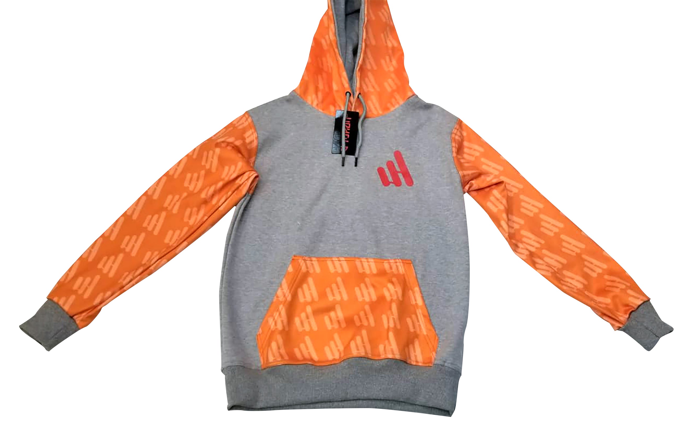Gray and Orange Pull Over